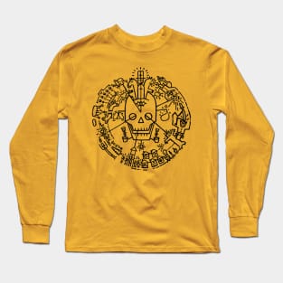 Cardboard Cowboy Resurrection Hieroglyph Black Long Sleeve T-Shirt